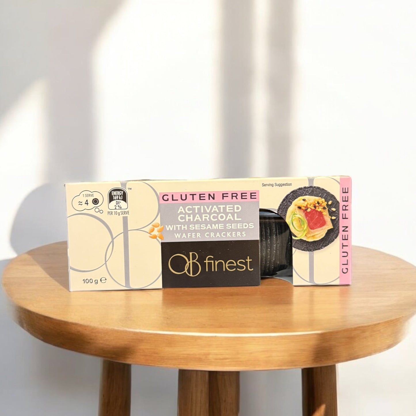 OB Finest Wafers, Gluten-free, Activated Charcoal With Sesame Seeds (Gluten Free)