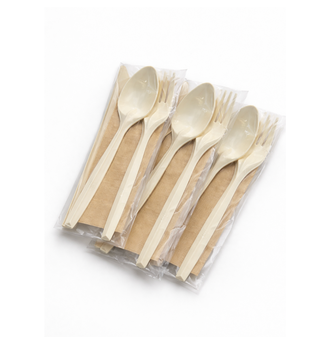 Biodegradable Cutlery 4-in-1 Set (10 Sets)