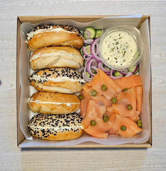 Scottish Smoked Salmon Bagel Box (5-8 Pax)